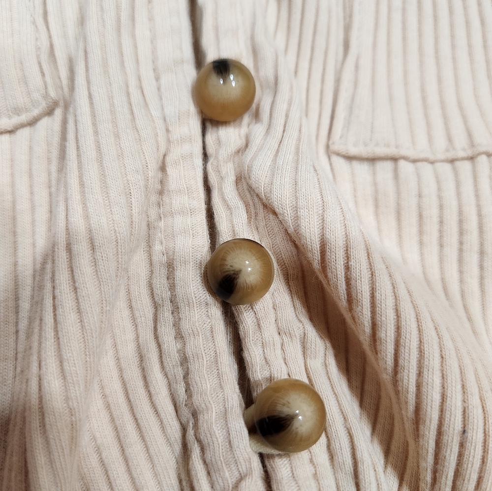 Sabo Skirt Beige Long Sleeve Button Up Cardigan Dress - Picture 7 of 10